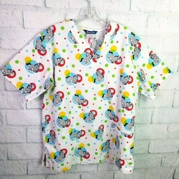 Zebra Scrubs. Size M. Uniform City. - Picture 1 of 10
